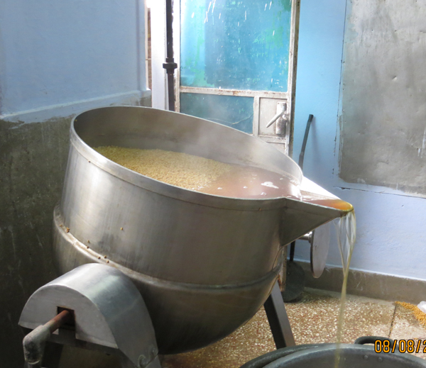 Boiling grain